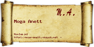 Moga Anett névjegykártya